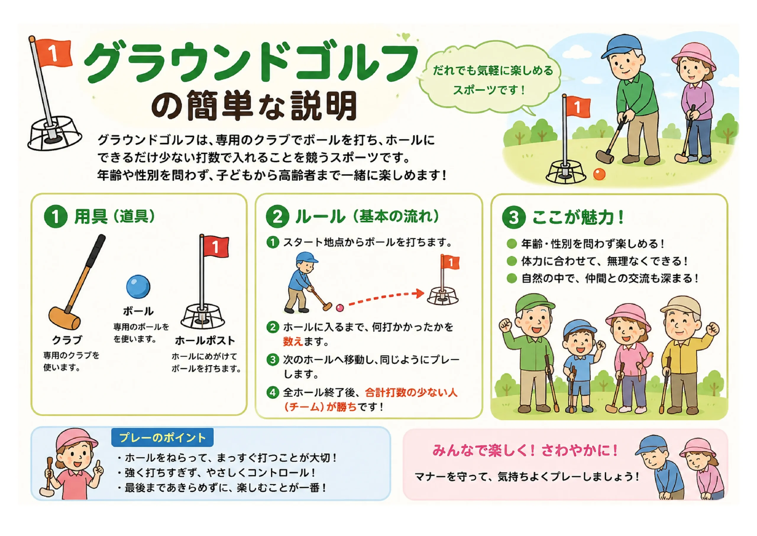 グラウンドゴルフ 簡単な説明